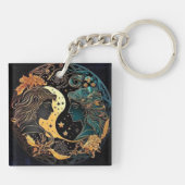 Gemini Zodiac Sleutelhanger (Achterkant)