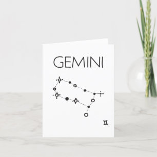 GEMINI zodiac star constellation blank card Bedankkaart