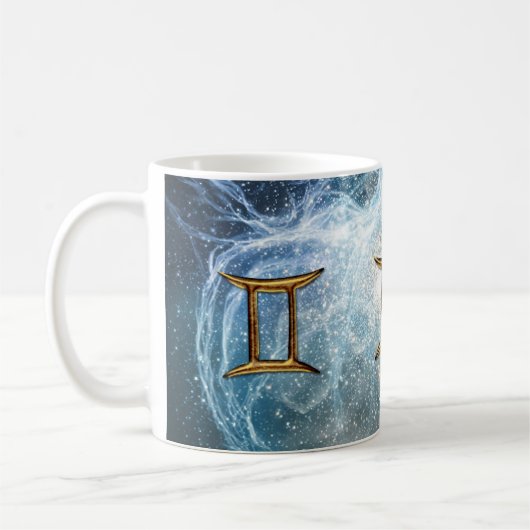 GEMINI Zodiac Star Sign Mug (Gauche)