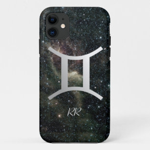 Gemini Zodiac Star Sign on Universe iPhone 11 Hoesje