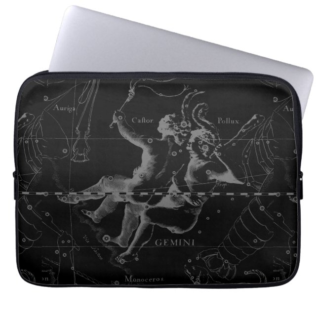 Gemini Zodiac Sterrenbeeld Hevelius 1690 Laptop Sleeve (Voorkant)
