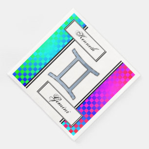 Gemini Zodiac Symbol Element van Kenneth Yoncich Servetten