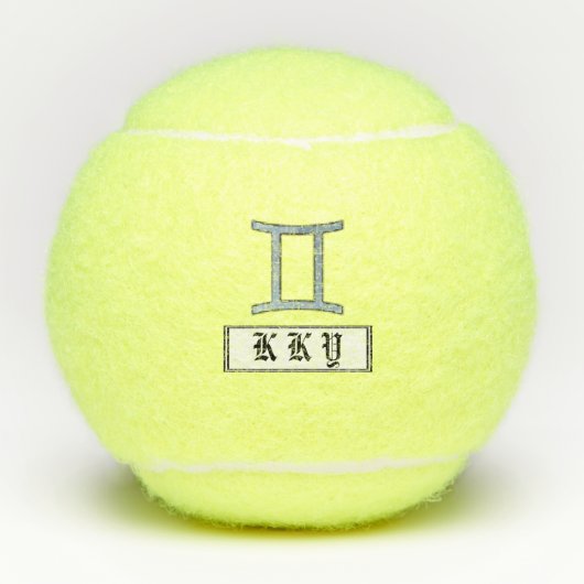 Gemini Zodiac Symbol Element van Kenneth Yoncich Tennisballen (Voorkant)