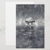 Gemini Zodiac Symbol in Grunge Distress Style Briefpapier (Voorkant / Achterkant)
