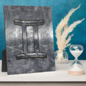 Gemini Zodiac Symbol in Grunge Distress Style Fotoplaat (Zijkant)