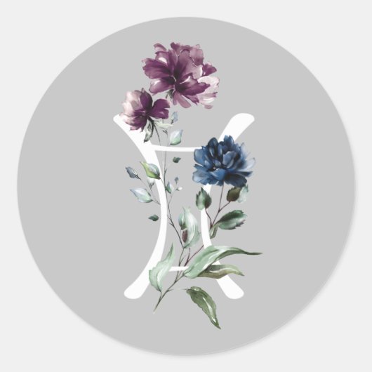 Gemini Zodiac Symbol Ronde Sticker (Voorkant)