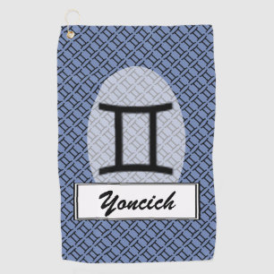 Gemini Zodiac Symbol Standard van Kenneth Yoncich Golfhanddoek