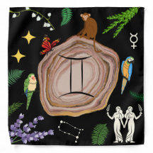 Gemini Zodiac Tarot / Tissu d'autel Bandana