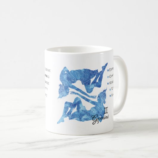 Gemini Zodiac Traits Mug (Devant droit)