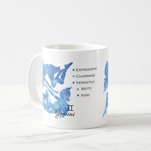 Gemini Zodiac Traits Mug (Devant gauche)