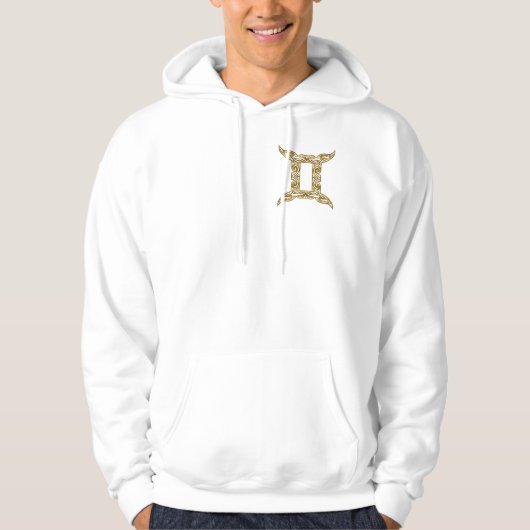 Gemini Zodiac - Tribal Gold Hoodie (Voorkant)