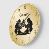 Gemini Zodiac Wall Clock Grote Klok (Hoek)