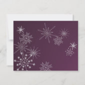 Gemmes à neige / Carte de réponse Mariage (Dos)