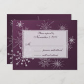 Gemmes à neige / Carte de réponse Mariage (Devant / Derrière)