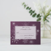 Gemmes à neige / Carte de réponse Mariage (Debout devant)