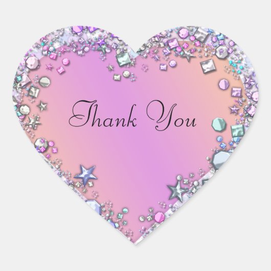 Gemmes éblouissantes NOM PERSONNALISÉ Sticker rose (Devant)