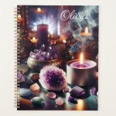 Gemmes et cristaux d'Améthyste pourpre (Devant)