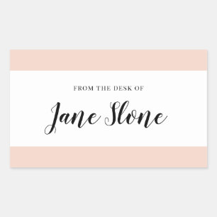 Gemodde Blush Border Rechthoekige Sticker