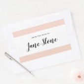 Gemodde Blush Border Rechthoekige Sticker (Envelop)