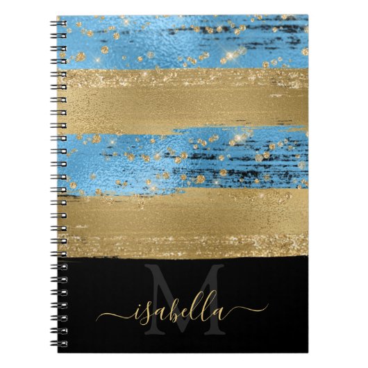 Gemoderniseerd elegant script met monogram notitieboek (Voorkant)