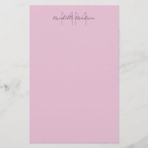 Gemoderniseerd modern handschrift naam initials briefpapier
