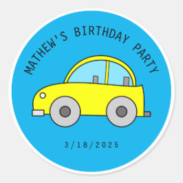 Gemoedelijke gele Speelgoed Ronde Sticker