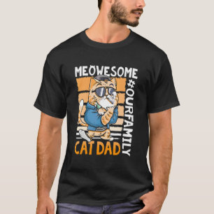 Gemoedelijke kat vader Onze familie T-shirt