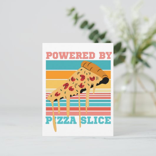 GEMOEDIGD DOOR PIZZA SLICE - PIZZA LOVER BRIEFKAART (Staand voorkant)