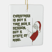 gemoedstoestand van de kerstman keramisch ornament (Rechts)