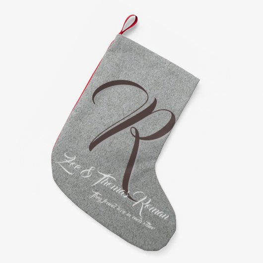 Gemonogde kerstmis kleine kerstsok (Voorkant (Hangend))