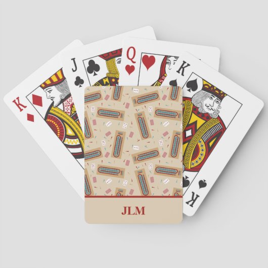 Gemonogmed Cribbage Game Pokerkaarten (Achterkant)