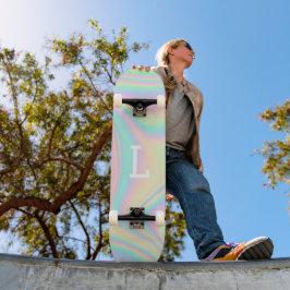 Gemonogrammeerd Coole Meisjesachtige Moderne Regen Skateboard
