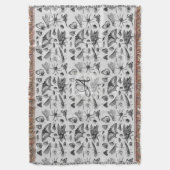 Gemonogrammeerde GOTHIC BUGS Vintage Inkt Insecten Deken (Voorkant Verticaal)