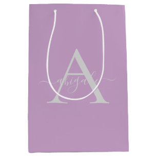 Gemonogrammeerde Script Lila Minimalistische Ele Medium Cadeauzakje