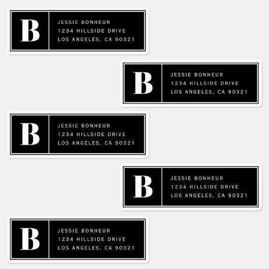 Gemonogrammeerde Waterdichte Labels | Adres of Inf (Groep)