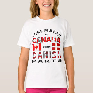 Gemonteerd in Canada met Deense Onderdelen Meisjes T-shirt
