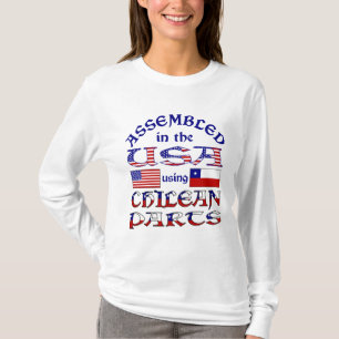 Gemonteerd in de VS met Chileense Onderdelen Dames T-shirt