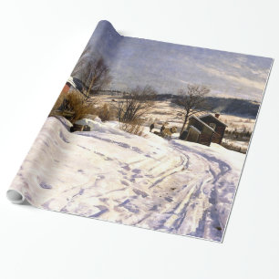 Gemonteerd - Winterlandschap in Lillehammer Cadeaupapier