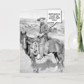 Gemonteerde cowboy Birthday Card Kaart