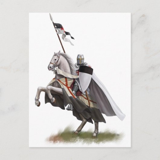 Gemonteerde Knight Templar Briefkaart (Voorkant)