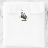 Gemonteerde riddertempel ronde sticker (Tas)