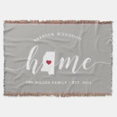 Gemonteerde staat Mississippi Home State Deken (Voorkant)