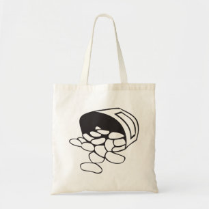 Gemorste Bonen Zwart en Wit Omlijning Tote Bag