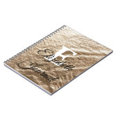 gemorste monogramtypografie goudpapier notitieboek (Linkerzijde)