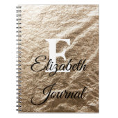  gemorste monogramtypografie goudpapier notitieboek (Voorkant)