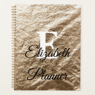  gemorste monogramtypografie goudpapier planner