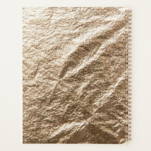  gemorste monogramtypografie goudpapier planner (Achterkant)