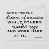 Gemotiveerd en geïnspireerd succes van het Briefka Briefkaart (Voorkant)