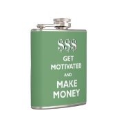 Gemotiveerd en geld verdienen heupfles (Rechts)