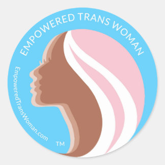 Gemotiveerde Trans Woman 3" Sticker (#A) Blad van 